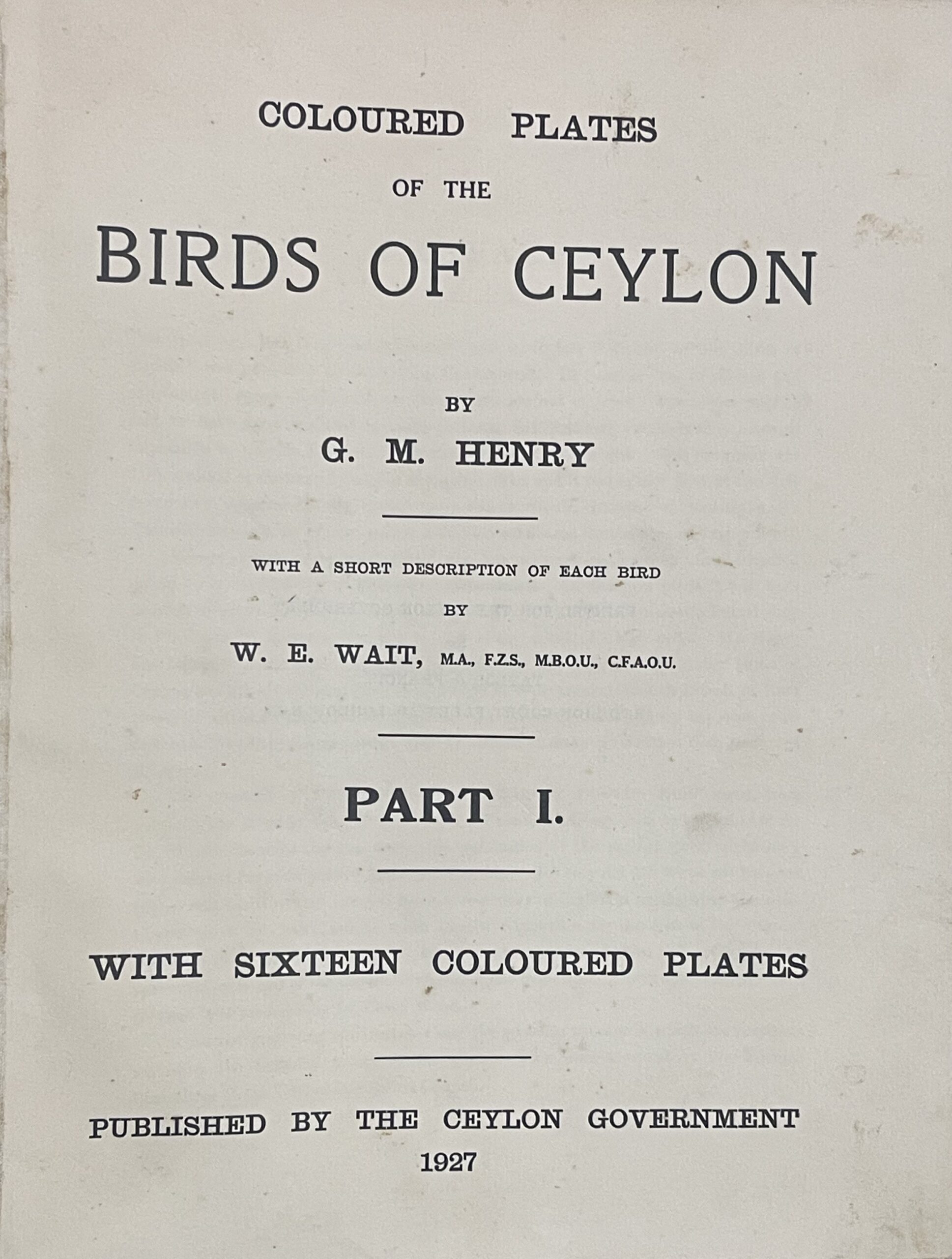 Colored Plates of the Birds of Ceylon - Image 11
